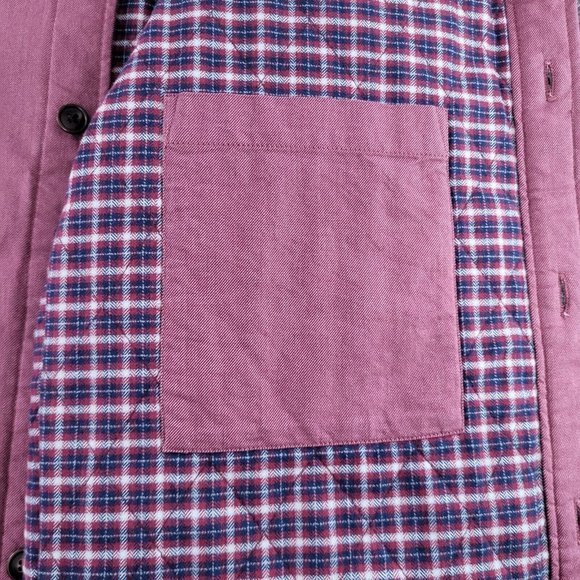 UNTUCKit Ziraldo Shirt Jacket Flannel Lined Burgundy Men's Size XL MSRP $148 - Picture 6 of 11